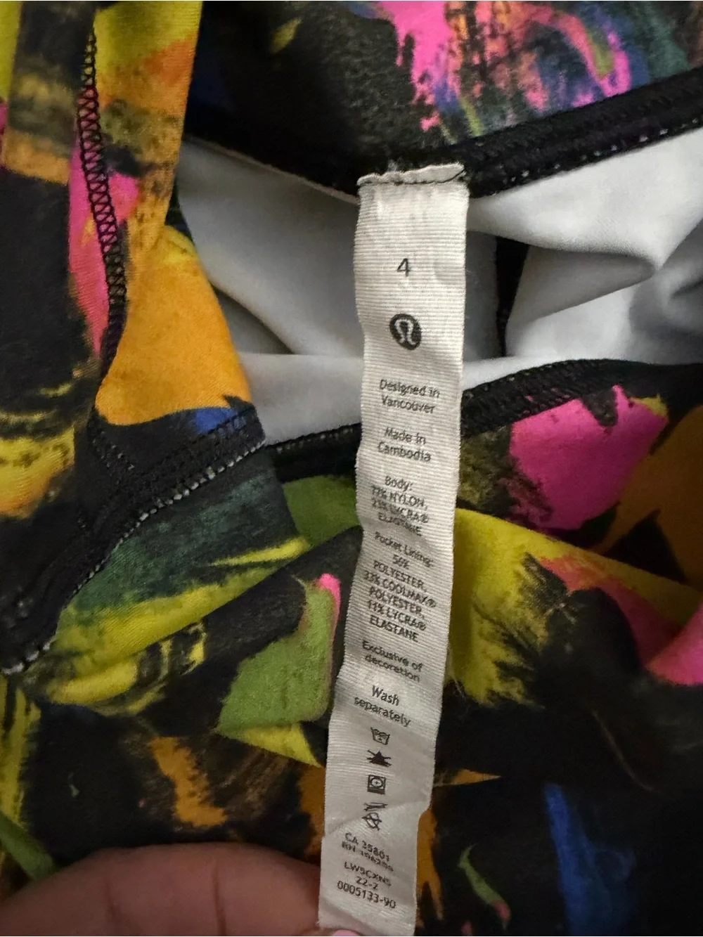 Lululemon Wunder Under Multicolor Abstract Print Leggings Size 4